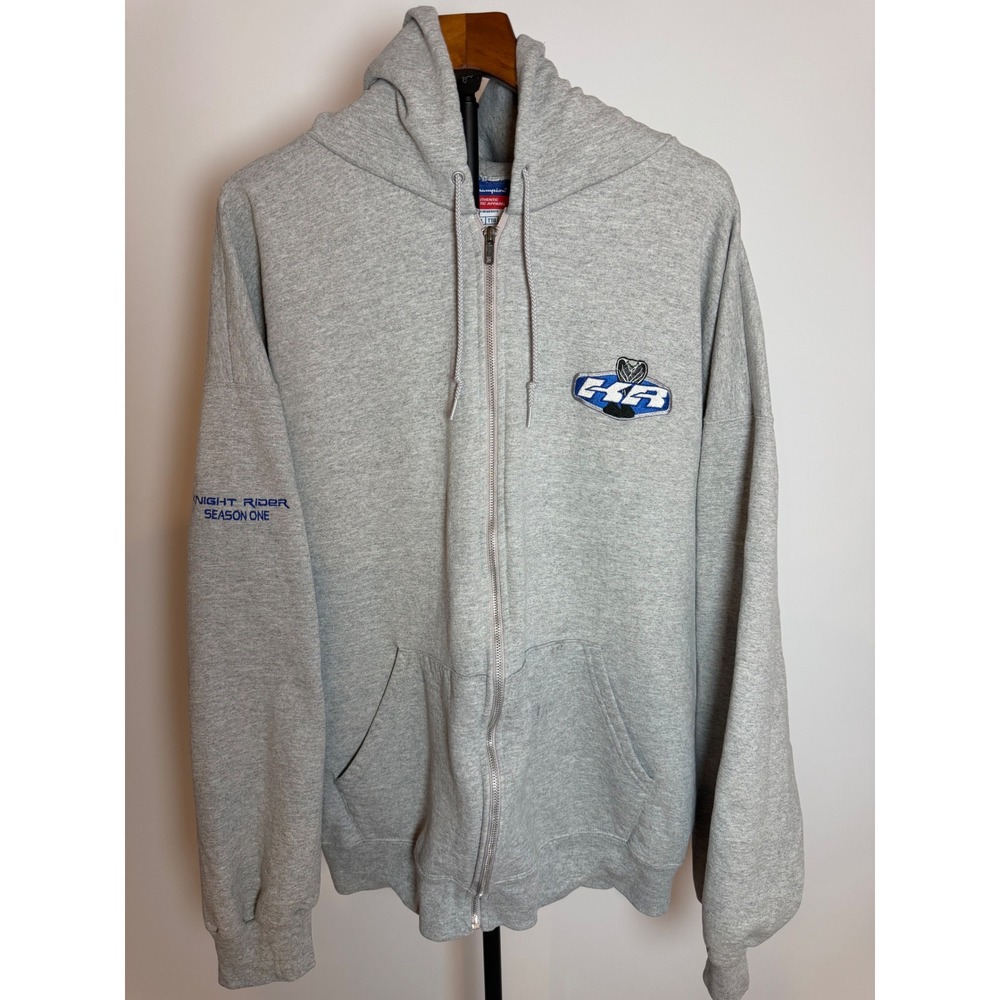 Champion Knight Rider Season One Crew Tv Promo Hoodie XXL Gray KR Cobra Logo Men